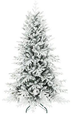 Zdjęcie produktu dla Sztuczna choinka, choinka 180 cm ze śniegiem, 1815 gałęzi, składany metalowy stojak