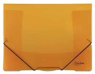 Produktbild von Plastový obal s gumičkou Karton PP Opaline, oranžový