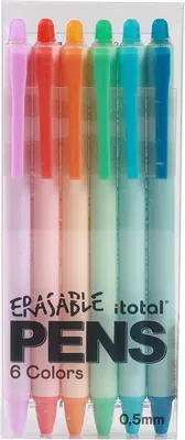 Obrázok produktu pre Stierateľné guľôčkové perá, 6 farieb