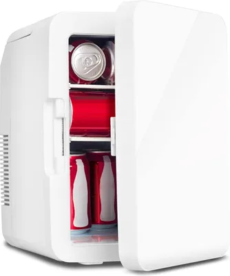 Produktbild von Puluomis 10L Mini Kühlschrank,2 in 1 Warm- und Kühlbox tragbar 12V/220V /230V weiß