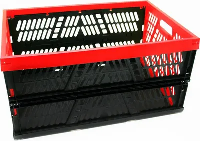 Produktbild von Klappbox Einkaufsbox Kunststoff mit Metallstift, 45 Ltr., verschiedene Farben, BxTxH: 54x36x27cm