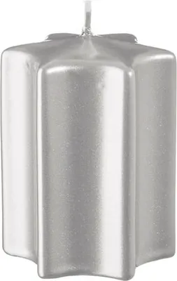 Produktbild von Sternkerzen Silber 80 x Ø 60 mm, 8 Stück