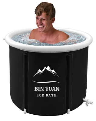 Produktbild von Aufblasbare Faltbare Badewanne für Erwachsene - 80x80 cm Mobiles Eisbad