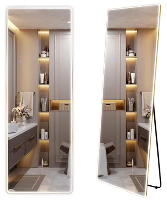 Image de Miroir Rea Classico 50X170 Led Or Brossé