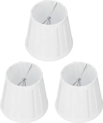 Immagine prodotto di Set di paralumi in tessuto bianco con clip per lampade di piccole dimensioni