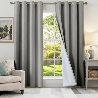 Productafbeelding van Verduisteringsgordijn 120 x 230 cm - linnen - warmte-isolerend - voor slaapkamer