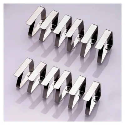 Produktbild von 12-384 Stück Tischtuchklammern aus Edelstahl, Tischdeckenhalter Clips - Silber, Anzahl: 12