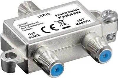 Produktbild von Vorrang-Schalter verteilt/schaltet 1 LNB auf 2 SAT-Receiver, Good Connections®