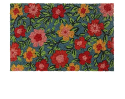 Image de Relaxdays Paillasson coco papillon 40 x 60cm antidérapant à motifs