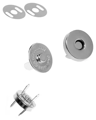 Produktbild von 10 Magnet-Verschlüsse rund + oval Größen- Farbwahl - Taschen Schloss Verschluss