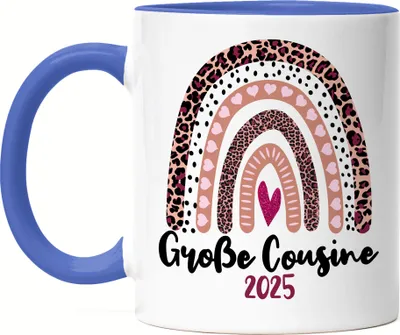 Produktbild von Große Cousine 2025 Tasse Blau Love Family Beschützerin Liebe Familie Spaß Freude Modern Zusammenhalt Cousinen