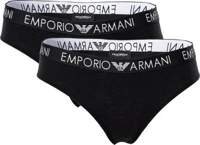 Zdjęcie produktu dla Majtki Damskie Emporio Armani Czarne 2-Pack - Xs