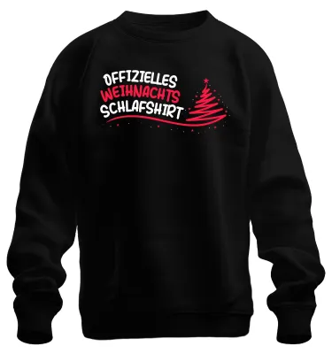 Produktbild von Offizielles Weihnachts-Schlafshirt Christbaum - Weihnachten Sweatshirt Pullover, Schwarz, S