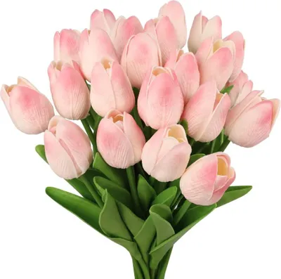 Obrázek produktu pro 12 umělých mini tulipánů – třešňově růžové