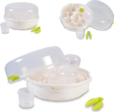 Produktbild von Cangaroo Mikrowellen Sterilisator Fresh 5 Flaschen Zubehr maximal 15,5 cm hoch in wei