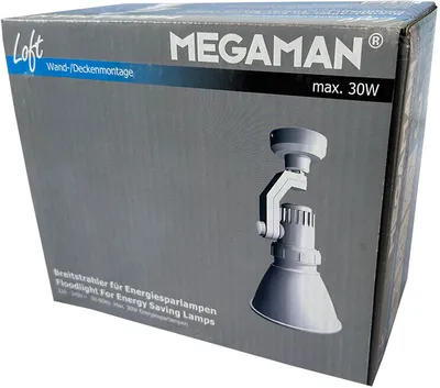 Produktbild von Megaman Strahler Weiß max. 30W E27 ohne Leuchtmittel schwenkbar