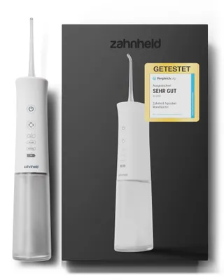 Produktbild von Zahnheld Munddusche elektrische Zahndusche Aquadent - kabellose Reinigung der Zahnzwischenräume, abnehmbarer Wassertank, Water Flosser, Zahnpflege