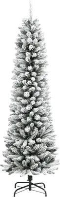 Immagine prodotto di Albero Natale Artificiale Sottile Neve Floccata 240 cm PVC e PE