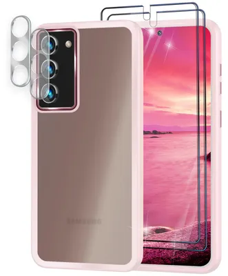 Zdjęcie produktu dla Hybrydowe etui do Samsung Galaxy S23 Plus, 2x ochrona wyświetlacza i aparatu, różowe