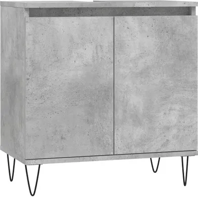Obrázek produktu pro vidaXL Koupelnová skříňka Concrete Grey 58 x 33 x 60 cm Dřevěný materiál