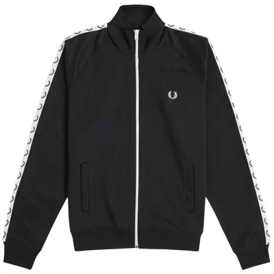 Produktbild von Fred Perry Taped Reißverschlusspullover Schwarz M Mann Schwarz M