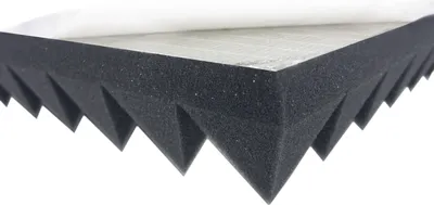 Produktbild von Akustikpur Pyramiden Schaumstoff   Selbstklebend (Ca. 1 m² - Ca. 97 x 98,5 x 5 cm)  Akustik  Schalldämmmatten zur effektiven Akustik Dämmung