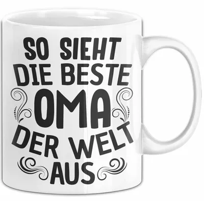 Produktbild von Oma Tasse Geschenk So Sieht Die Beste Oma Der Welt Aus Muttertag (Weiß)
