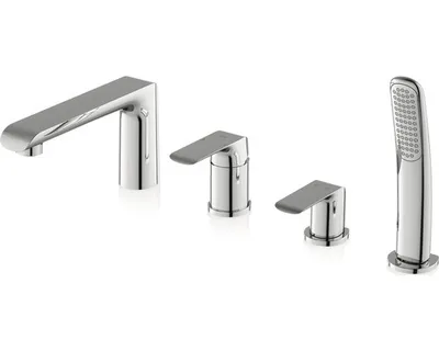 Obrázok produktu pre Vaňová batéria RAVAK Flat 4 otvorová stojanková X070120