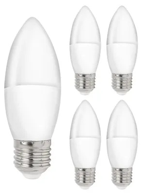 Produktbild von Spectrum E27 LED Kerzenlampe 1W 90lm 3000K Warmweiß 230V 37mm 5 Stück