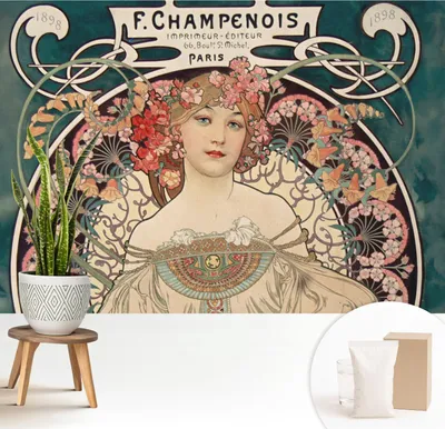 Produktbild von Fototapete  - 208x146 cm - Tapete - Wandtapete - Wandbilder  - Dekofolie - Tapete Folie - Wand - Dekoration - Wohnzimmer - Blumensymmetrie