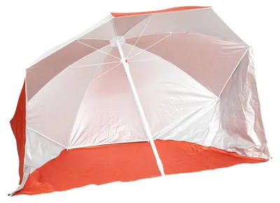 Produktbild von Strandsonnenschirm mit UV-Schutz, Nylon, silberbeschichtet, 160 cm Durchmesser