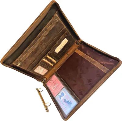 Produktbild von Tablet Schreibmappe DIN A5 PREMIUM LEDER VINTAGE Cuoiobraun