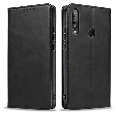 Produktbild von Handyhülle für Huawei P30 Lite Kunstleder Flip Cover Hülle Klapphülle Case Kartenfach Farbe: Schwarz