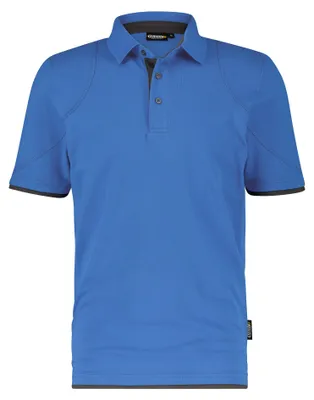 Productafbeelding van DASSY® Poloshirt met orbitaaldesign, kleur: azuurblauw/anthracietgrijs, maat: S, lengte: standaard