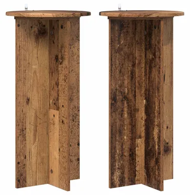 Produktbild von vidaXL Pflanzenständer 2 pcs Altholz 40 x 40 x 80 cm Holzwerkstoff