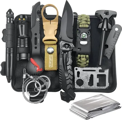 Produktbild von Survival Kit Geschenkset Männer Vater 14-in-1 Ausrüstung Camping Abenteuer