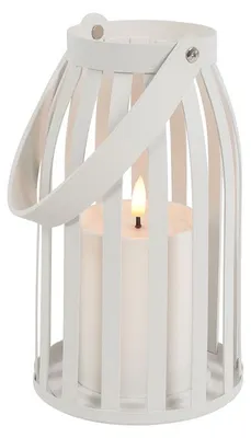 Imagen del producto de Vela LED Countryfield Windlicht, estilo rústico, color blanco, 12x12x20 cm