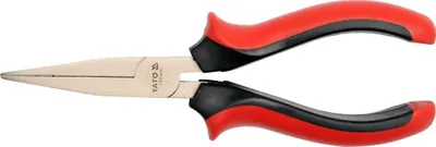 Obrázok produktu pre Yato YT-2029, Ploché kliešte, Uhlíková oceľ, Polypropylén (PP), Termoplastická guma (TPR), Šedá, Červená, 160 mm