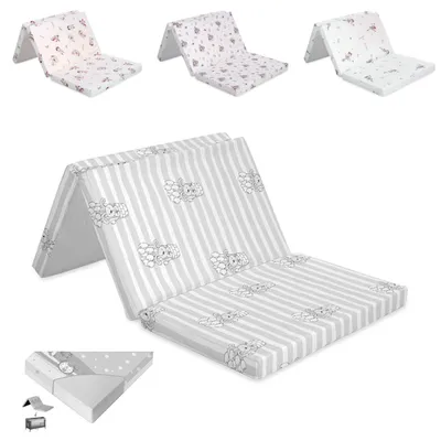 Obrázek produktu pro Skládací dětská matrace Lorelli Classic 120 x 60 x 5 cm, pratelný potah, pěnová výplň, šedá