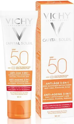 Produktbild von Anti-Agingcreme Capital Soleil Vichy Antioxidans 3 in 1 Spf 50 (50 ml)