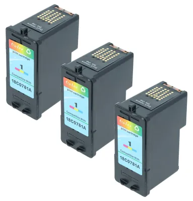 Produktbild von vhbw 3x Tintenpatronen kompatibel mit Lexmark Z735 Drucker - CMY (Wiederaufgefüllt)