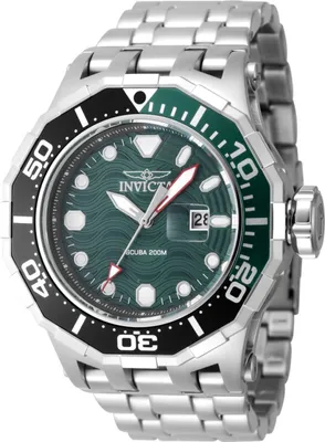 Produktbild von Invicta Pro Diver 47842 Herrenuhr - Quarzwerk - Edelstahl mit grünem Zifferblatt - 52 mm