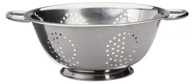 Edelstahl-Vergiet Ø 28 cm mit Griffen, Silber