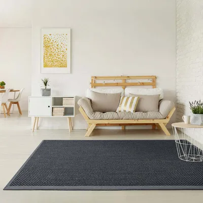 Obrázek produktu pro 100% čistý sisalový koberec Tygří oko s barevným okrajem Přírodní koberec šedý 160x230 cm