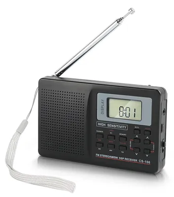 Productafbeelding van Draagbare Digitale Radio met Wekker en Achtergrondverlichting
