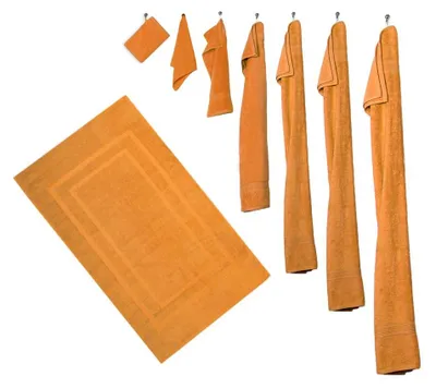 Produktbild von 8er Set - 4 Duschtücher, 4 Gästetücher - Terrakotta