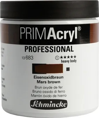 PRIMAcryl - Eisenoxidbraun - 237ml Feinste Künstler Acrylfarbe Schmincke 13 683 053