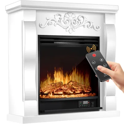 Produktbild von KESSER® Elektrokamin Standkamin - Kamin elektrisch mit LED 3D-Flammeneffekt, Mit Heizung Heizfunktion, Elektro Kamin mit 1800W Leistung, Wochentimer, Thermostat, Fernbedienung, dimmbar