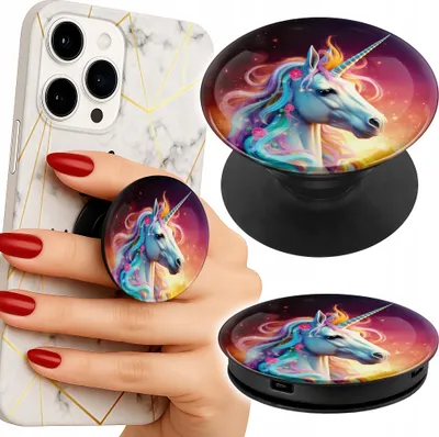 Zdjęcie produktu dla Uchwyt Do Telefonu Popsocket Na Palce/Stojak Jednorożec Wzory Prezent