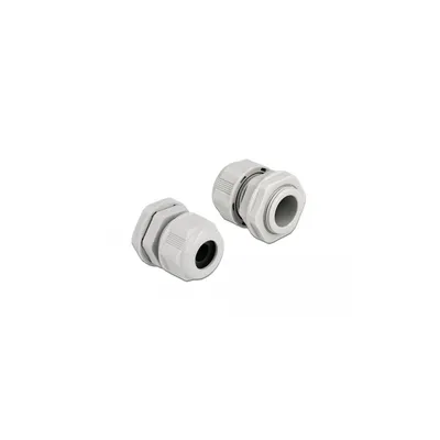 Produktbild von DeLOCK Kabelverschraubung PG16 für Rundkabel grau 2 Stück, Grau, Kunststoff, 2 Stück(e), PG16, 9 mm, IP68